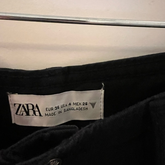 Zara TRF Straight Cargo Pants in Black Size 27 (US 4) - Picture 7 of 8